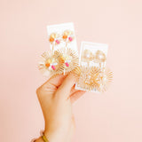 Fiona Statement Earrings - Pearl