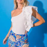 DREAMWORLD OFF THE SHOULDER WOVEN BODYSUIT