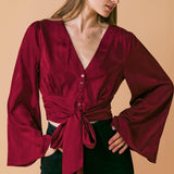 THE RIGHT ADDITION WOVEN TOP