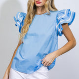NICE AS CAN BE WOVEN TOP