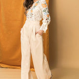 EMBROIDERED LACE TOP