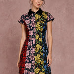 Fleur Galerie Black Multi mini dress, front view