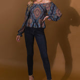BOHO RAINBOW WOVEN TOP