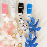 Flora Statement Earrings - Denim