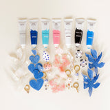 Flora Statement Earrings - Denim