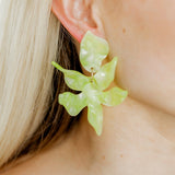 Flora Statement Earrings - Honeydew