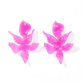 Flora Statement Earrings - Orchid Purple