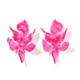 Flora Statement Earrings - Pearlized Pink