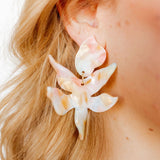 Flora Statement Earrings - Rainbow Sherbert