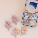 Flora Statement Earrings - Vintage Rose
