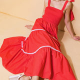 BETTER THAN EVER POPLIN MIDI DRESS
