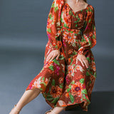LET IT HAPPEN WOVEN ORGNZA MIDI DRESS