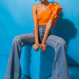 DREAMWORLD OFF THE SHOULDER WOVEN BODYSUIT