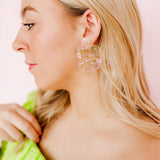 Gianna Statement Earrings - Cherry Blossom