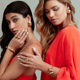 Giselle Textured Dome Drop Earrings Gold