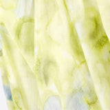 green printed chiffon blouse with balloon sleeves