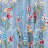 Margaret Floral Midi Dress Blue