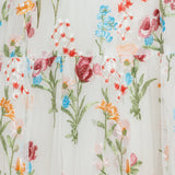 Margaret Floral Midi Dress White