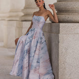 Nessa Metallic Dress - Blue