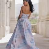 Nessa Metallic Dress - Blue