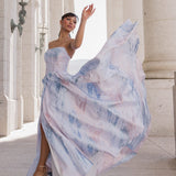 Nessa Metallic Dress - Blue