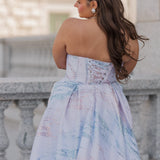 Nessa Metallic Dress - Blue
