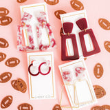 Kaelyn Statement Earrings - Maroon Camo