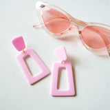 Kennedy Statement Earrings - Baby Pink