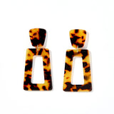 Kennedy Statement Earrings - Brown Tortoise