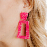Kennedy Statement Earrings - Cosmic Pink