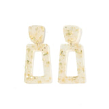 Kennedy Statement Earrings - Gold Confetti