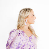 Kennedy Statement Earrings - Lilac