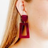 Kennedy Statement Earrings - Mulberry