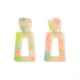 Kennedy Statement Earrings - Neon Punch