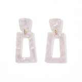 Kennedy Statement Earrings - Pearl White
