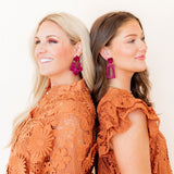 Kennedy Statement Earrings - Pinot Noir