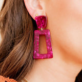 Kennedy Statement Earrings - Pinot Noir