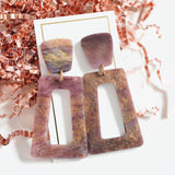 Kennedy Statement Earrings - Purple Galaxy
