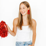 Kennedy Statement Earrings - True Red