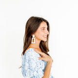 Kennedy Statement Earrings - White Shell