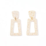 Kennedy Statement Earrings - White Shell