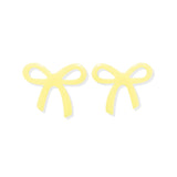 Kylie Bow Earrings - Buttercup Yellow