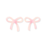 Kylie Bow Earrings - Pink Tie Dye