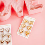 Layla Heart Statement Earrings - Gold