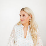 Layla Heart Statement Earrings - Gold