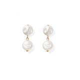 Libby Drop Statement Earrings - 2 Pearl