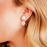 Libby Drop Statement Earrings - 2 Pearl
