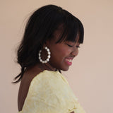 Macy Pearl Hoop Earrings