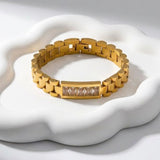 Maxine Waterproof Link Chain Crystal Bracelet
