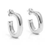 Mia Sculptural Oval Hoop Earrings Gold